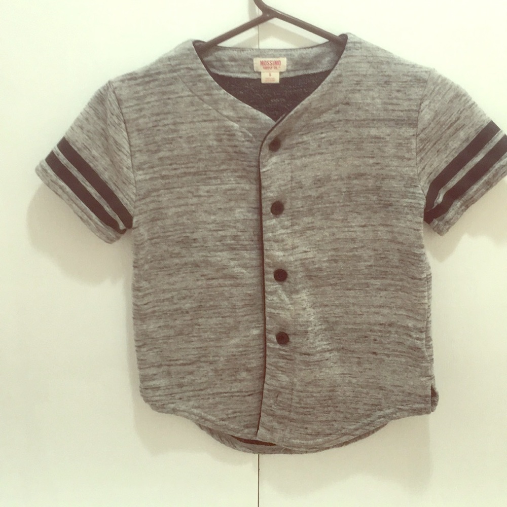 Baseball jersey style button shirt